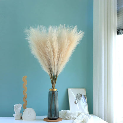 17pcs Lush Artificial Pampas Grass Set, 22" - Perfect For Boho Home Decor, Vase Filler, Weddings & Holidays