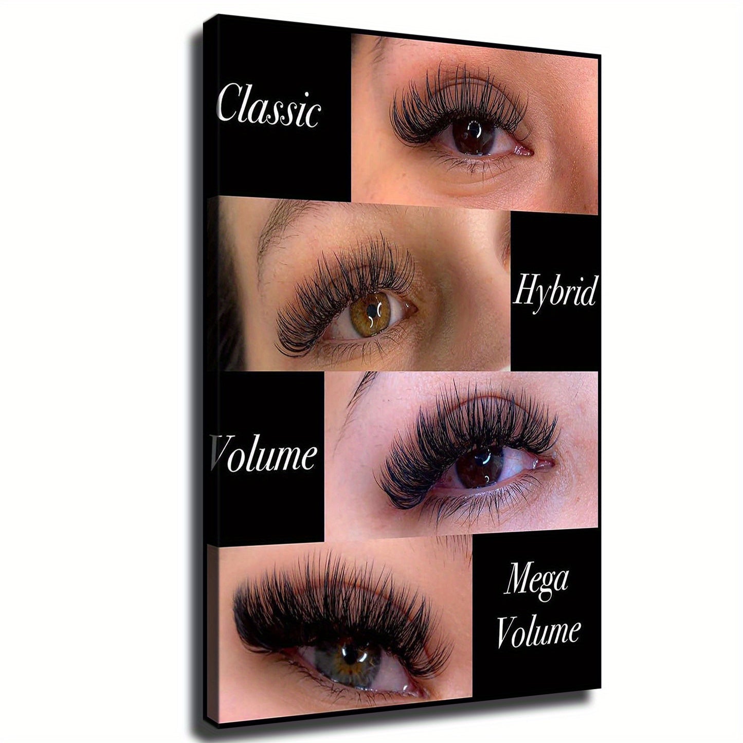 1 Piece Wooden Frame Eyelashes Design