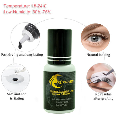 Low Humidity Eyelash Glue Waterproof 0.3 0.5 Second Long Lasting 6-8 Weeks Lash Extension Adhesive Glue