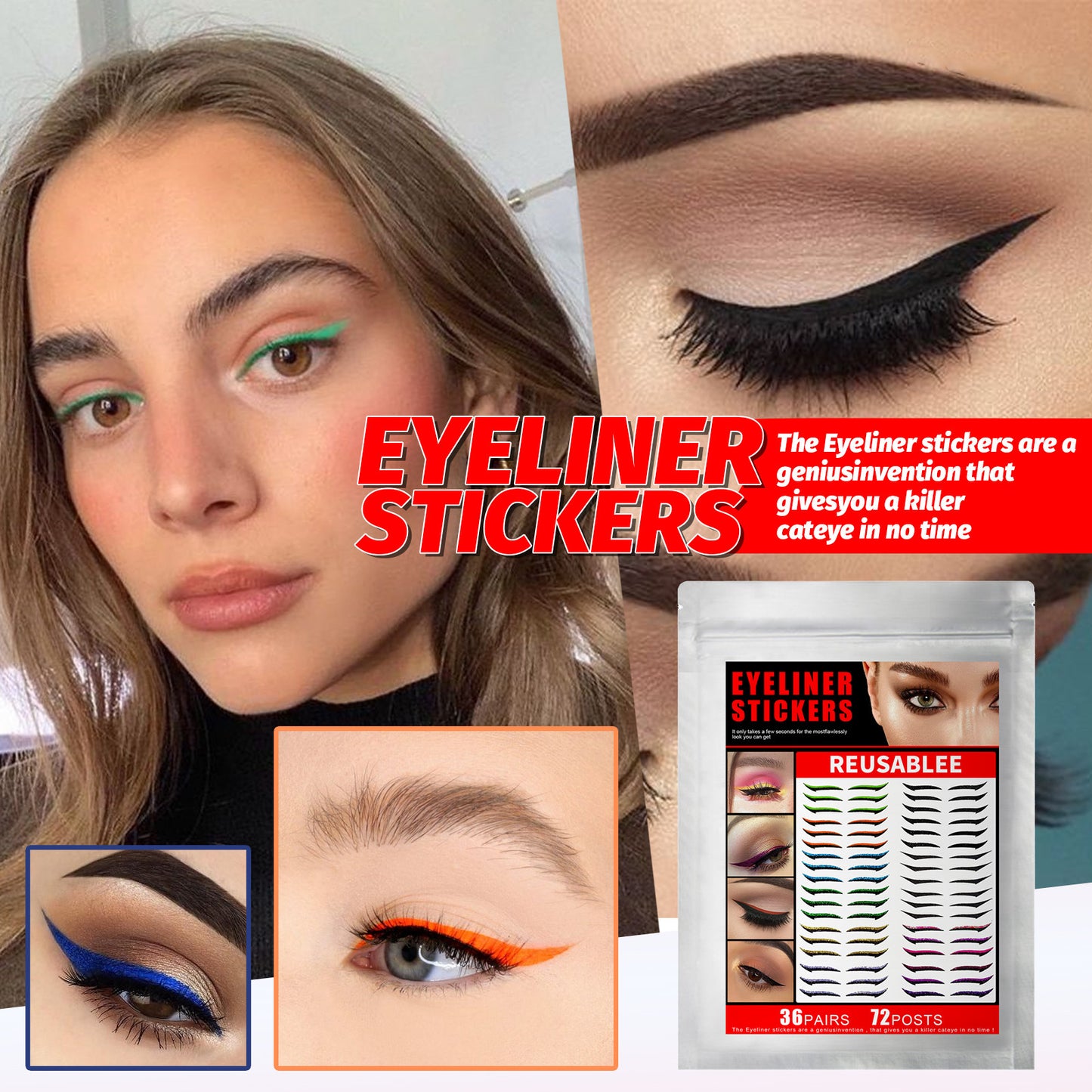 Natural Fashion And Charming Eyeshadow Stickers Smoky Makeup Paper Sticky Without Smudging