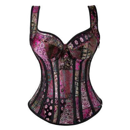 Women's Fashion Personality Retro Jacquard Corset