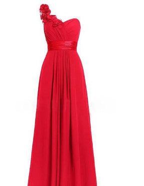 Women's Multi Colored Slanted Neck Sleeveless Strapless Long Dress