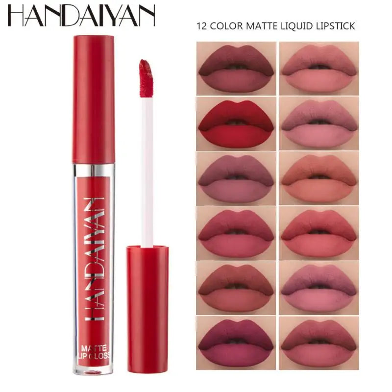 Matte Liquid Lipstick Velvet Pigments Lip Gloss Waterproof