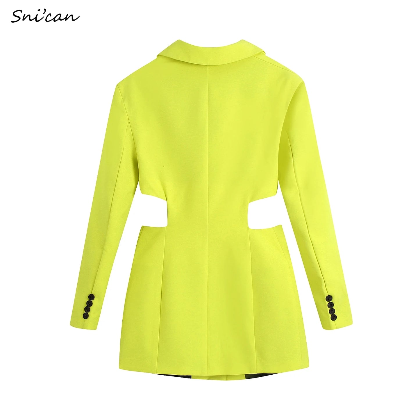 Blazer Dress Sexy Office Laidies Long Sleeve Bodycon Mini Dresses