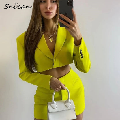 Blazer Dress Sexy Office Laidies Long Sleeve Bodycon Mini Dresses