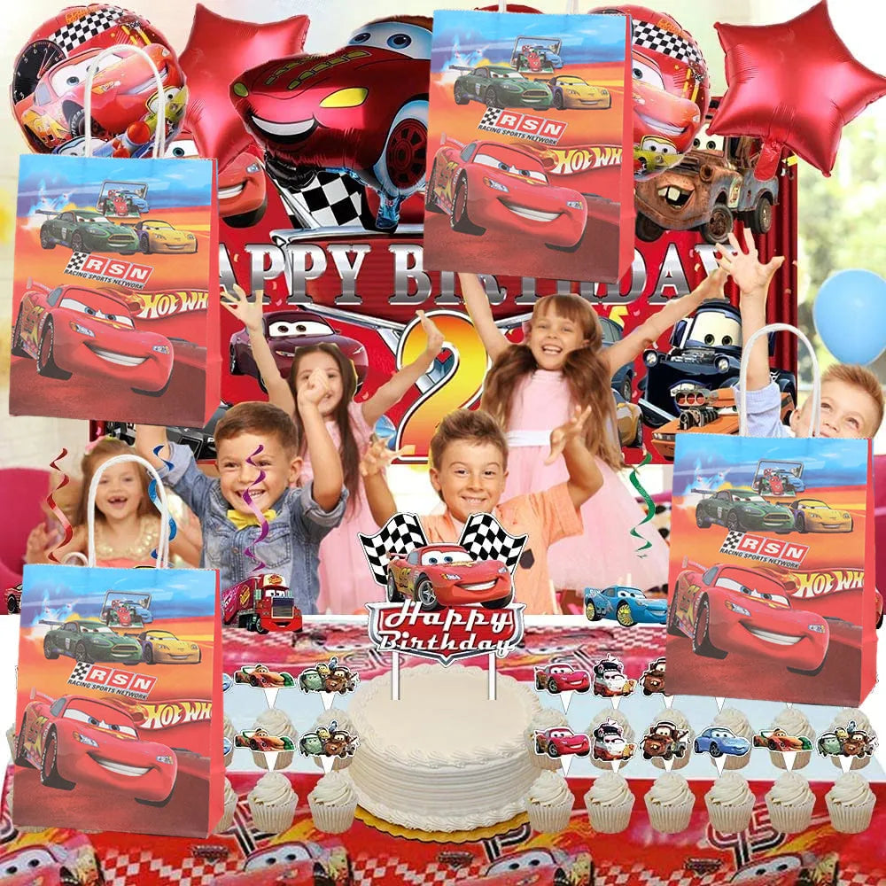 Wholesale Disney Cars McQueen Party Gift Bags With Handles For Christmas/Baby Shower/Birthday Party Favors Gift Packaging Box