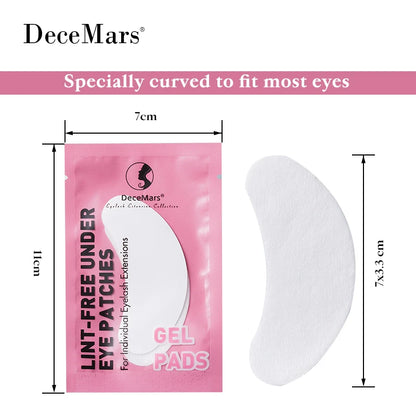 DeceMars Eye Patches for Eyelash Extension Use (50 Pairs/Pack)