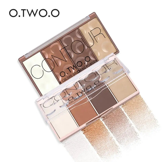 O.TWO.O 4 Colors Contour Palette Face Shadow Groming Powder Makeup Bronzer Long Lasting Facial Contouring Concealer Cosmetics