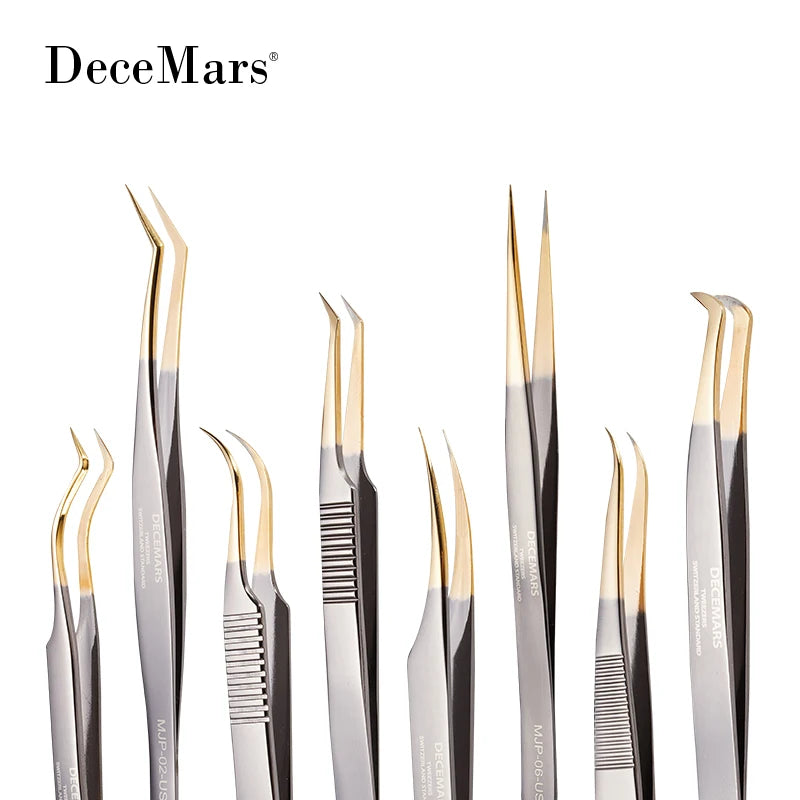 DeceMars Eyelash Extensions Tweezers For Lash Artists