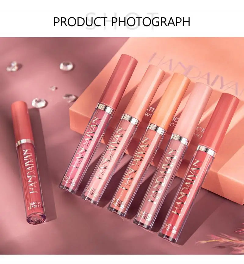 Matte Liquid Lipstick Velvet Pigments Lip Gloss Waterproof