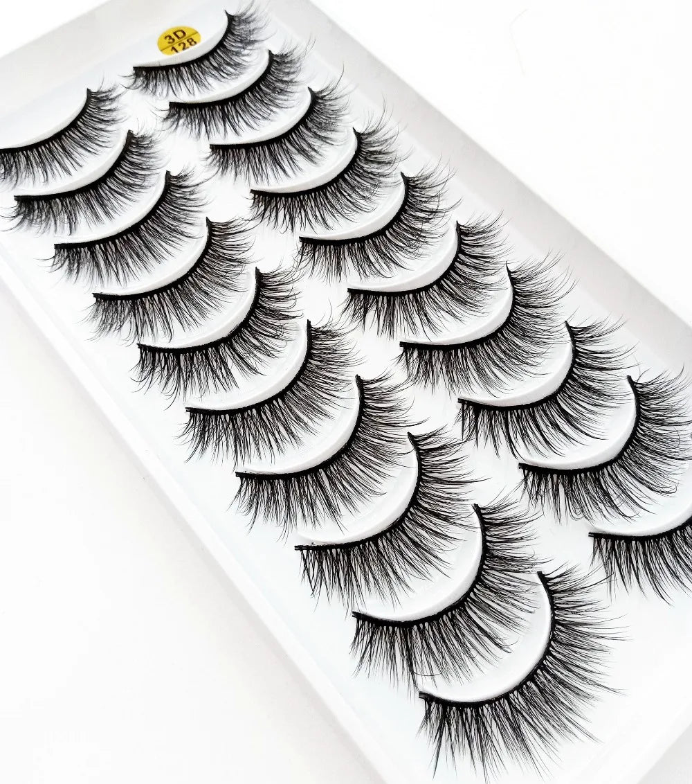 NEW 10 Pairs Natural False Eyelashes Fake Lashes Long Makeup 3d Mink Lashes Extension Eyelash Mink Eyelashes for Beauty 57