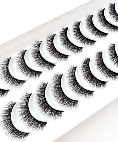 NEW 10 Pairs Natural False Eyelashes Fake Lashes Long Makeup 3d Mink Lashes Extension Eyelash Mink Eyelashes for Beauty 57