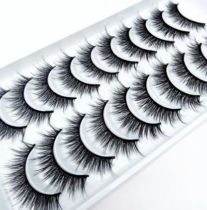 NEW 10 Pairs Natural False Eyelashes Fake Lashes Long Makeup 3d Mink Lashes Extension Eyelash Mink Eyelashes for Beauty 57