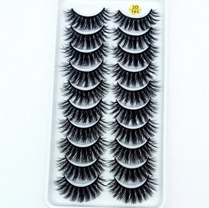 NEW 10 Pairs Natural False Eyelashes Fake Lashes Long Makeup 3d Mink Lashes Extension Eyelash Mink Eyelashes for Beauty 57