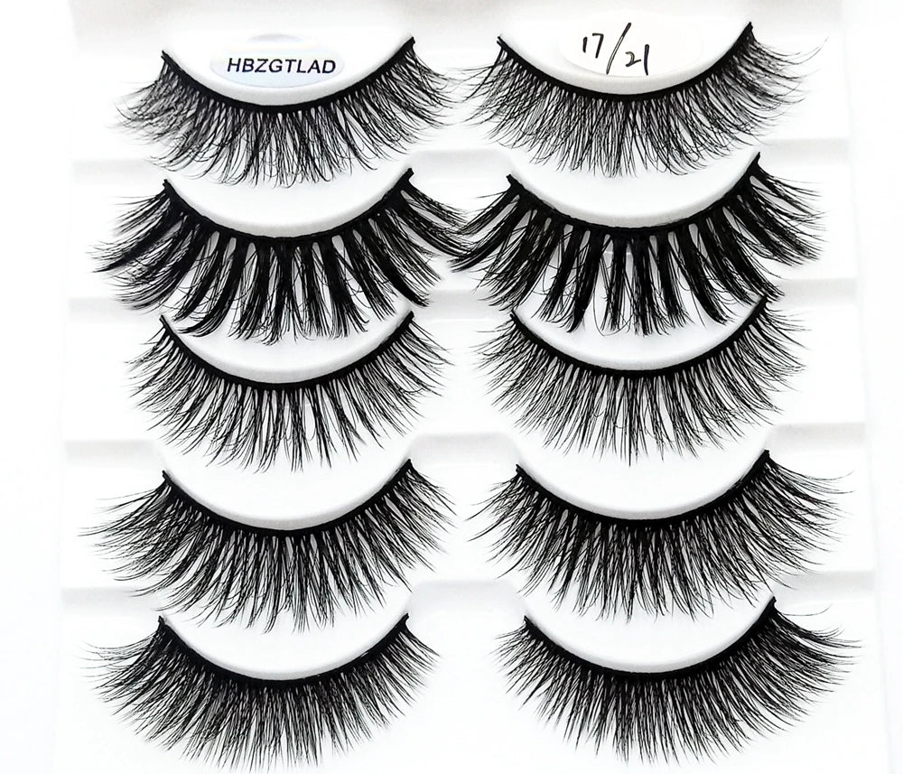 NEW 10 Pairs Natural False Eyelashes Fake Lashes Long Makeup 3d Mink Lashes Extension Eyelash Mink Eyelashes for Beauty 57