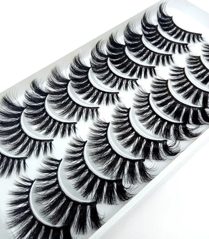 NEW 10 Pairs Natural False Eyelashes Fake Lashes Long Makeup 3d Mink Lashes Extension Eyelash Mink Eyelashes for Beauty 57