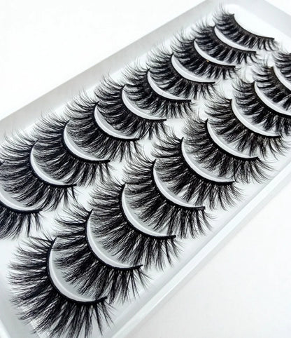 NEW 10 Pairs Natural False Eyelashes Fake Lashes Long Makeup 3d Mink Lashes Extension Eyelash Mink Eyelashes for Beauty 57