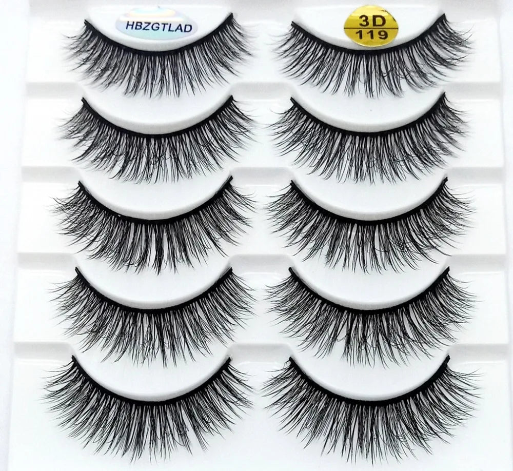 NEW 10 Pairs Natural False Eyelashes Fake Lashes Long Makeup 3d Mink Lashes Extension Eyelash Mink Eyelashes for Beauty 57