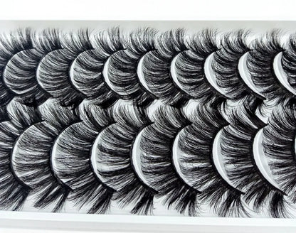 NEW 10 Pairs Natural False Eyelashes Fake Lashes Long Makeup 3d Mink Lashes Extension Eyelash Mink Eyelashes for Beauty 57