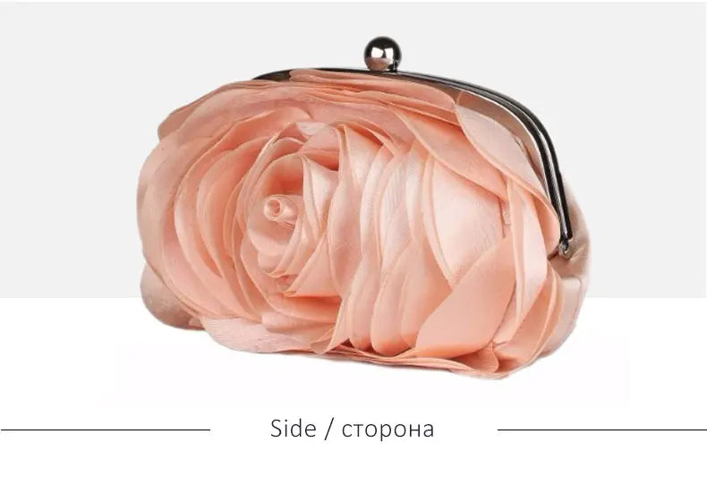 Bolsa de noite de venda quente, bolsa pequena de noiva com flores, bolsa de festa completa, carteira de casamento, corrente floral, bolsa feminina, EB034