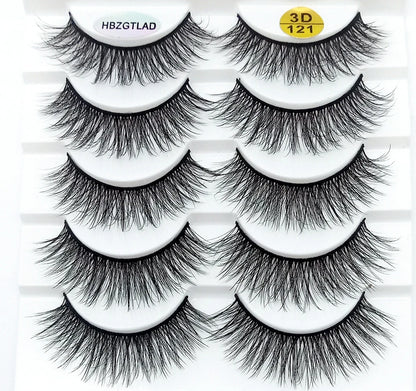 NEW 10 Pairs Natural False Eyelashes Fake Lashes Long Makeup 3d Mink Lashes Extension Eyelash Mink Eyelashes for Beauty 57