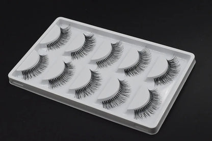 5 Pairs Natural Black Long Sparse Cross False Eyelashes Fake Eye Lashes Extensions Makeup Tools