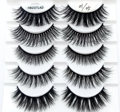 NEW 10 Pairs Natural False Eyelashes Fake Lashes Long Makeup 3d Mink Lashes Extension Eyelash Mink Eyelashes for Beauty 57