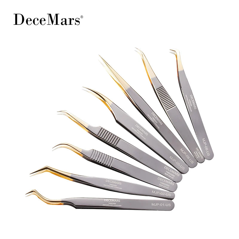 DeceMars Eyelash Extensions Tweezers For Lash Artists