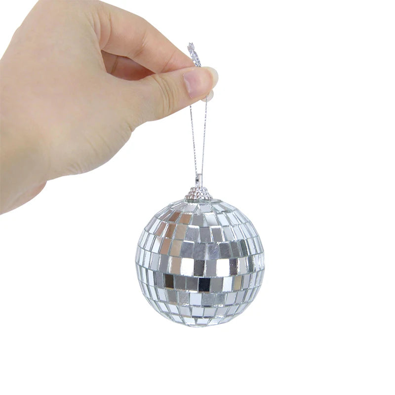 3-20cm Mirror Disco Balls Party Shining Ball Christmas Decoration Laser Reflective Glass Disco Ball Xmas Tree Home Ornaments