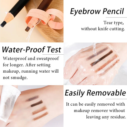 5pcs Eeyebrow Pencil Tattoo Microblading Eyebrow Enhancers Waterproof Permanent Makeup Eye Brow Pen Marker Art Tint Cosmetic