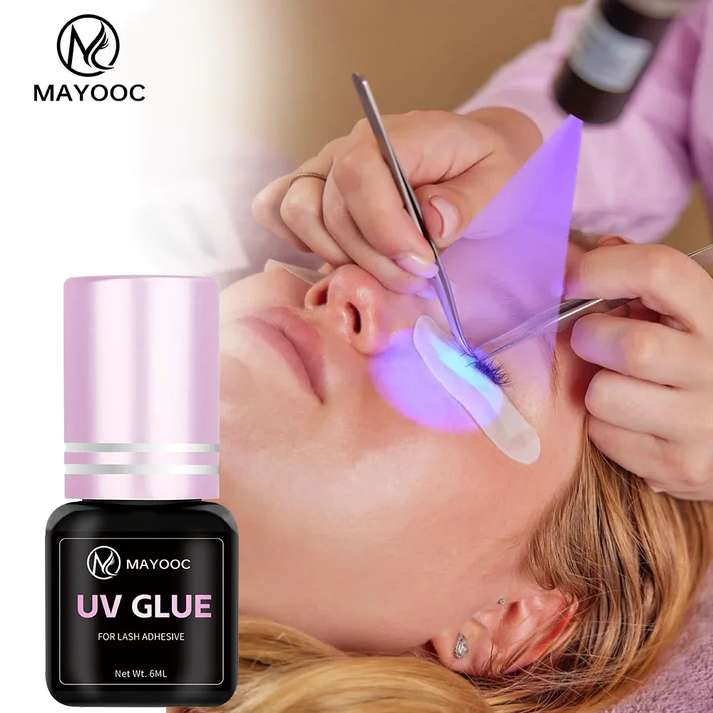 MAYOOC UV Eyelash Glue Adhesive Eyelash Extensions 0.1S Fast Drying Strong False Eye Lash Extension Glue Lasting