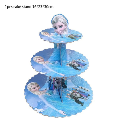 1set/lot Disney Frozen Theme Cake Stand Decorations Kids Boys Birthday Events Party Supplies Baby Shower Gift Cake Holder