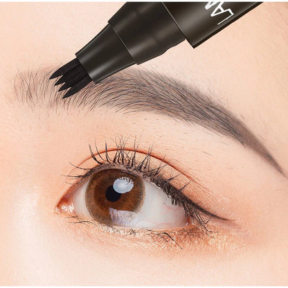 4 Split Head Waterproof Eyebrow Pencil Sweat Proof Liquid Eyebrow Pen Makeup Natural Looking Long Lasting Professional Cosmetic