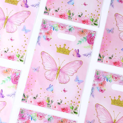 Pink Butterfly Candy Boxes Gift Packing Bags Girl Birthday Party Decoration Baby Shower Gift Box Birthday Supplies Packing Box