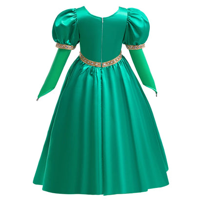 Fiona Cosplay Child Girls Fantasy Green Dress Clothing Cartoon Monster Costume Disguise Kids Roleplay Fantasia