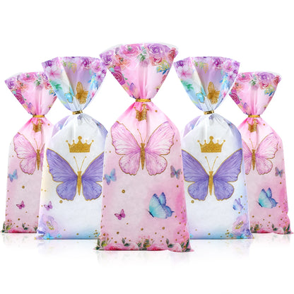 Pink Butterfly Candy Boxes Gift Packing Bags Girl Birthday Party Decoration Baby Shower Gift Box Birthday Supplies Packing Box