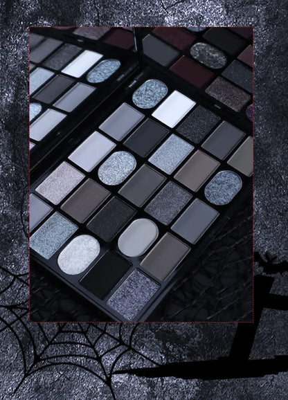 Dark Gothic Eye Shadow Palette Pearlescent Matte Fine Sparkle Strobes Punk Profound Three-dimensional Eye Shadow Makeup Cosmetic