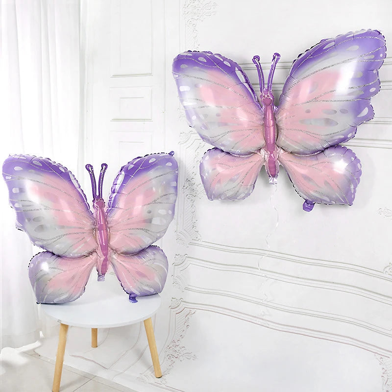 Large Butterfly Aluminum Foil Balloons Butterfly Helium Air Globos Birthday Party Decorations Baby Shower Kids Toy Photo Props