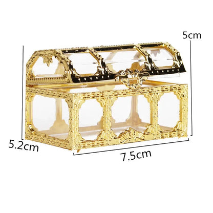 10pcs/set Transparent Gift Box Treasure Chest Shape Storage Party Marriage Souvenir DIY Candy Boxes Packaging Bags for Business