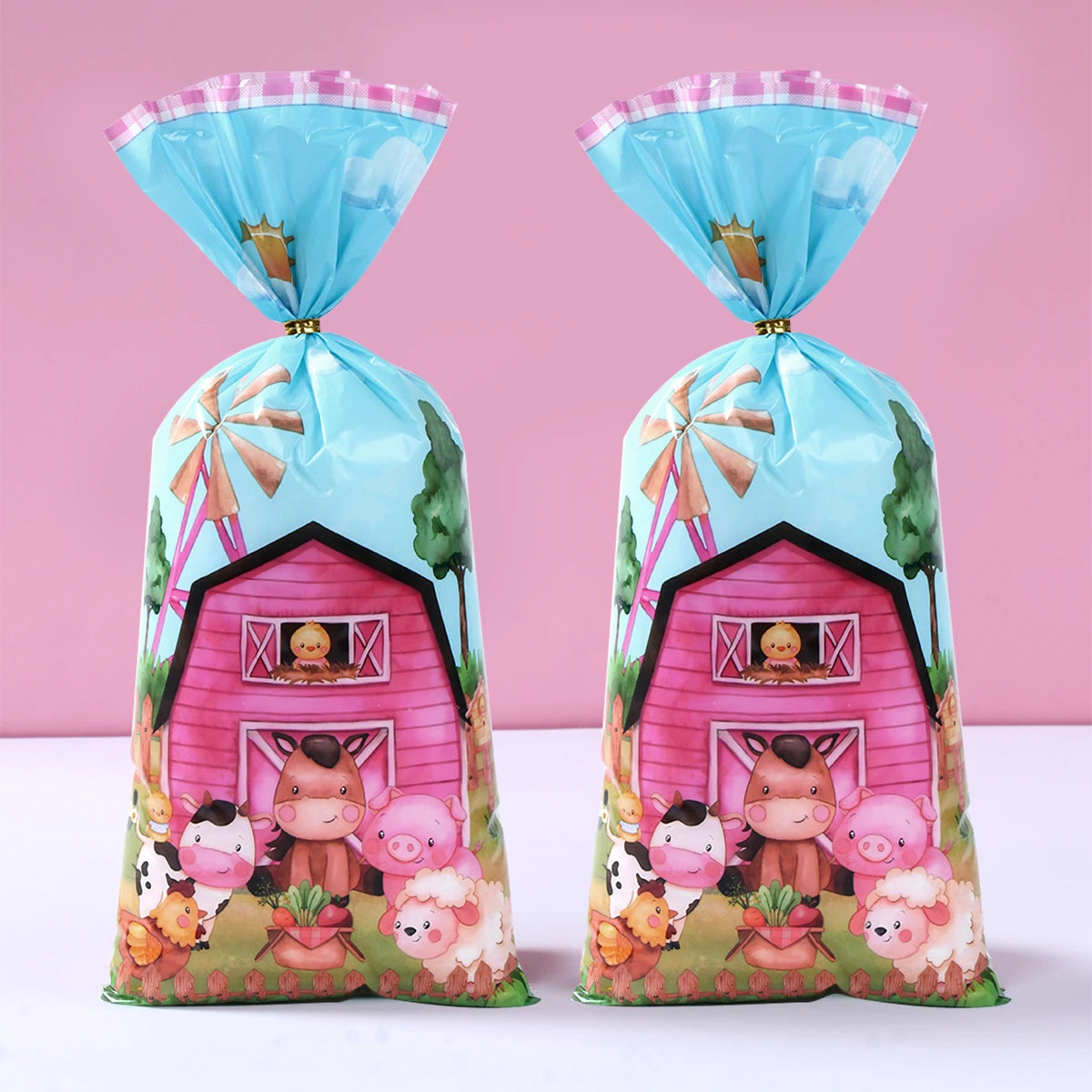 25/50pcs Farm Animal Candy Bags Gift Packing Bags Farm Birthday Party Decor Kid Baby Shower Gift Bag for Guest Party Supplies