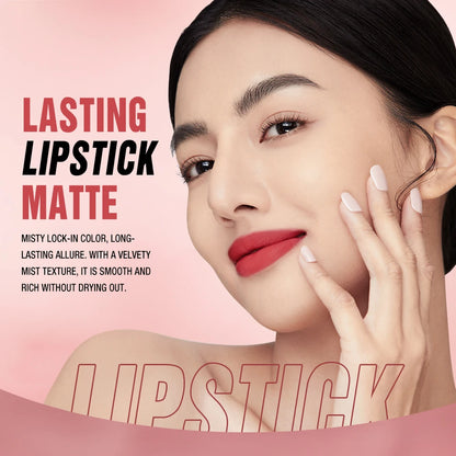 O.TWO.O Lipstick Lip Tint Waterproof Long Lasting Non-stick Cup Sexy Red Pink Lip Glaze Velvet Matte Lipstick Makeup