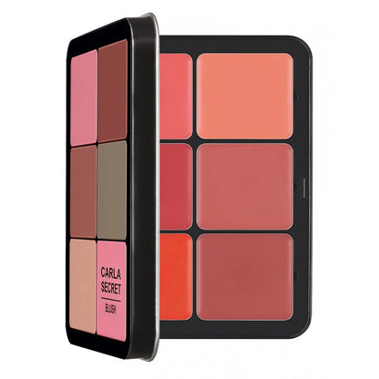 Paleta de blush cremoso de 16 cores, blush fosco, creme de cobertura, blush cremoso de longa duração, corretivo, paleta de maquiagem tudo em um