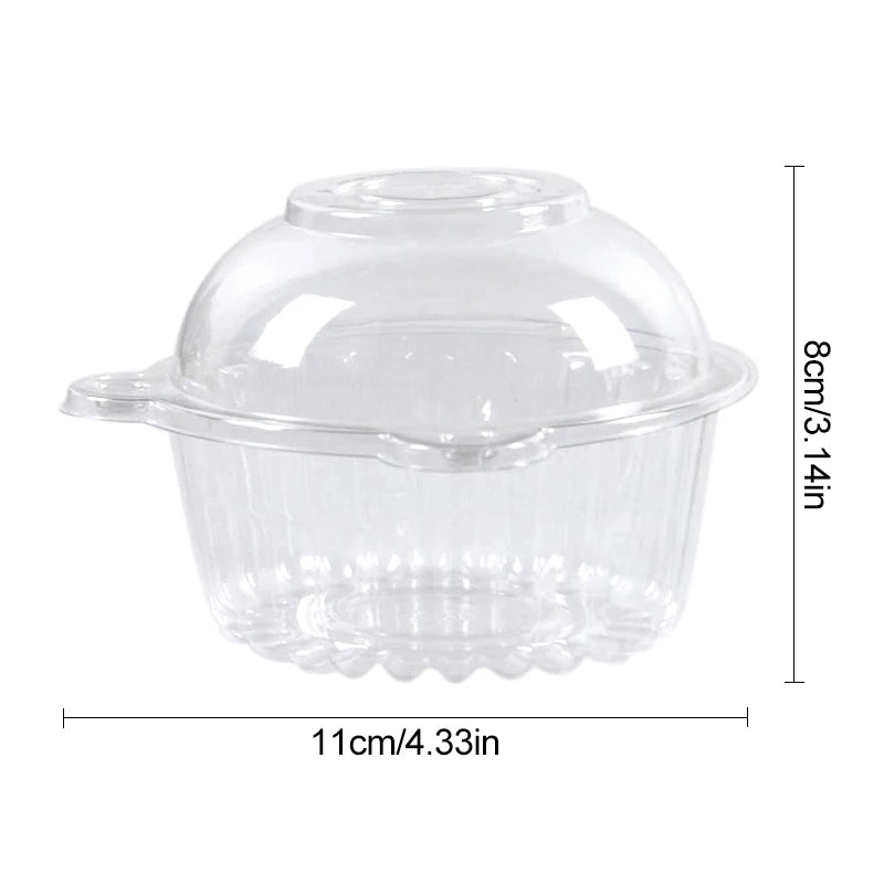 10/50Pcs Cupcake Packaging Box Clear Dessert Donut Muffin Cake Container Holder Wedding Birthday Party Supplies Christmas Decor