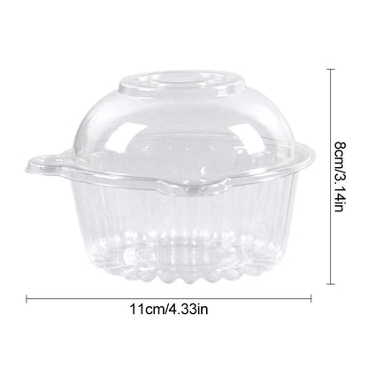 10/50Pcs Cupcake Packaging Box Clear Dessert Donut Muffin Cake Container Holder Wedding Birthday Party Supplies Christmas Decor