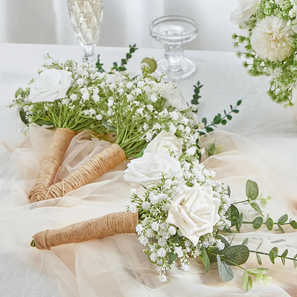 10/15pcs Artificial Flowers Baby Breath Flower Fake Gypsophila for Wedding Party Home Decoration Floral Bouquets DIY Accessories