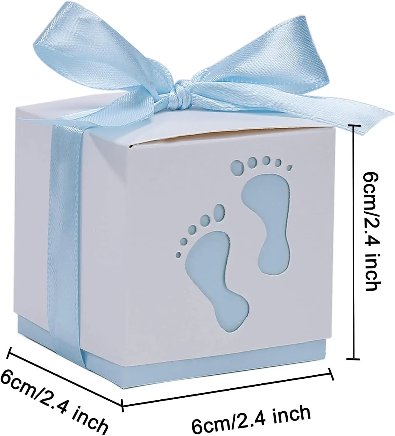 12pcs European baby footprints wedding candy packaging