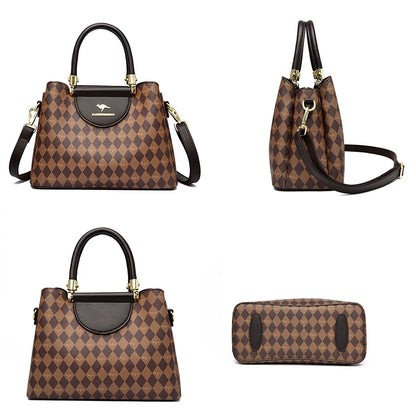 Bolsas de couro PU de designer de luxo para mulheres, bolsa de ombro feminina de alta qualidade com alça ajustável, bolsa grande de ombro