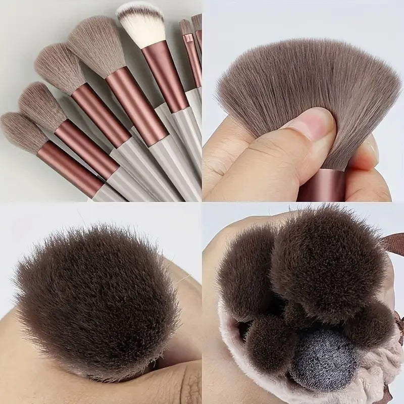 NEW13PCS Makeup Brush Set Eye Shadow Highlighter Concealer Brush Blush Loose Powder Brush Blending Soft Fluffy Women Beauty Tool