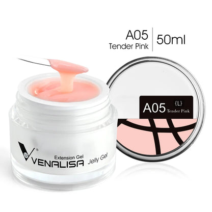 Venalisa 50ml Rose Pink Builder Jelly Gel Extension Nail Salon Professional