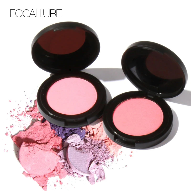 Paleta de Blush de 16 Cores FOCALLURE Maquiagem Nude Matte Blush Bronzer Pó Paleta Brilho Rosto Blush Paleta Maquiagem Cosméticos